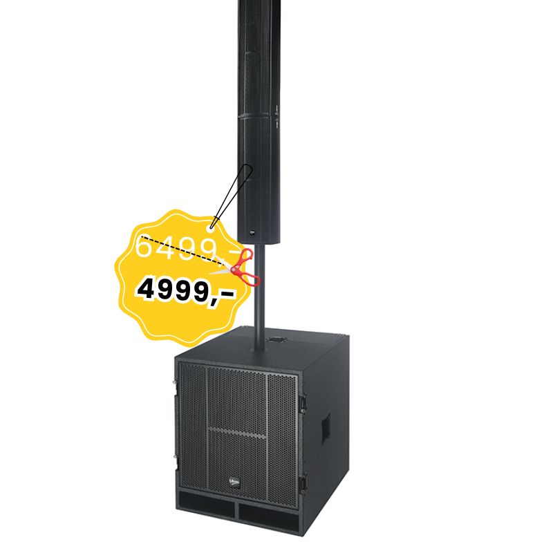 V-TONE BOOSTER profesjonalny aktywny słupkowy system nagłośnienia 760W RMS wzmacniacz DSP 2x1000W peak