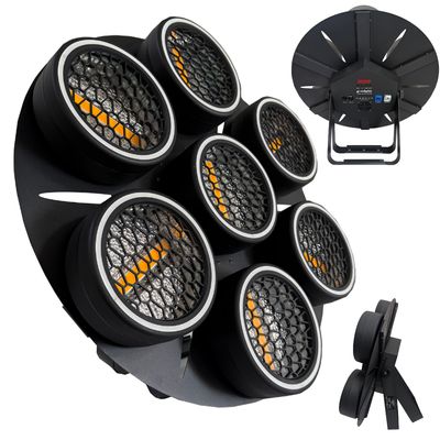 EVOLIGHTS LUMEN 7 RING 7x30W WW + 224x0,5W31x0,2W RGB LED reflektor estradowy vintage oświetlenie sceniczne retro ciepła biel efekt tła ring EVOLIGHTS LUMEN 7 RING 7x30W WW + 224x0,5W31x0,2W RGB LED reflektor estradowy vintage oświetlenie sceniczne retro ciepła biel efekt tła ring
