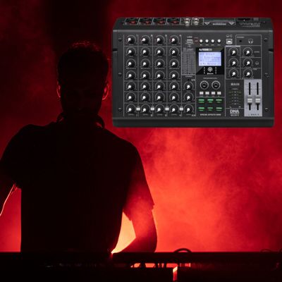 DNA MIX-EFF 6 analogowy mikser dźwięku 6 kanałów USB MP3 Bluetooth Phantom +48V DSP EQ efekty dźwiękowe