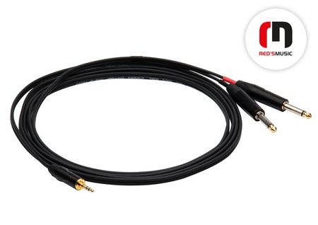 Red's Music AU1730 BX - Kabel audio 2 x JACK MONO 6.3 - JACK STEREO 3.5