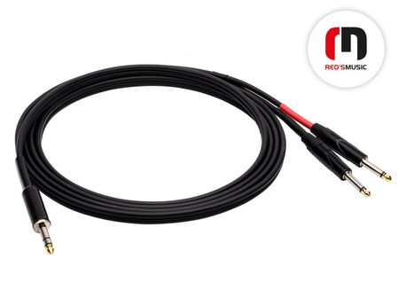 Red's Music AU1220 BX Kabel audio JACK STEREO 6.3 - 2x JACK MONO 6.3