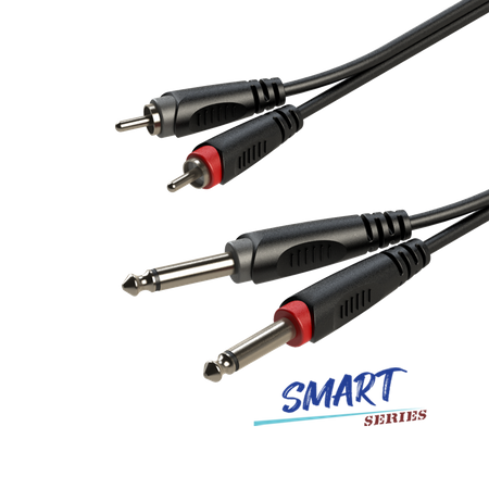 Roxtone SACC150L6 - kabel audio 2 x RCA / 2 x Jack 6.3mm mono 6m Roxtone SACC150L6