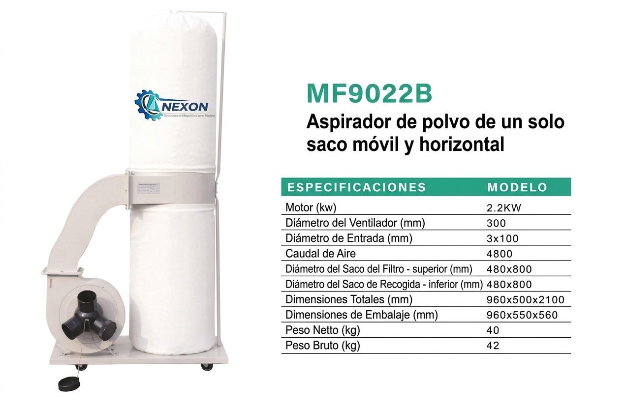 Aspirador trifásico 2,2 kW