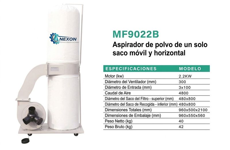 Aspirador trifásico 2,2 kW