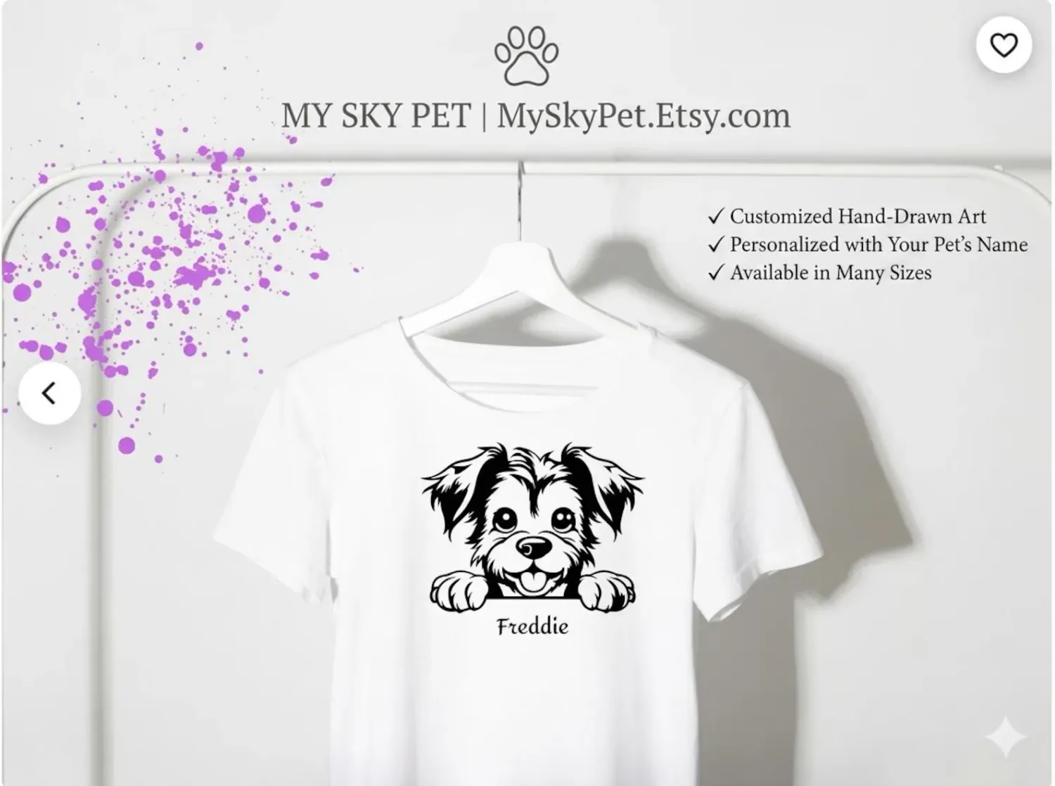 Personalized  Dog Graphic Tee -100 Breeds