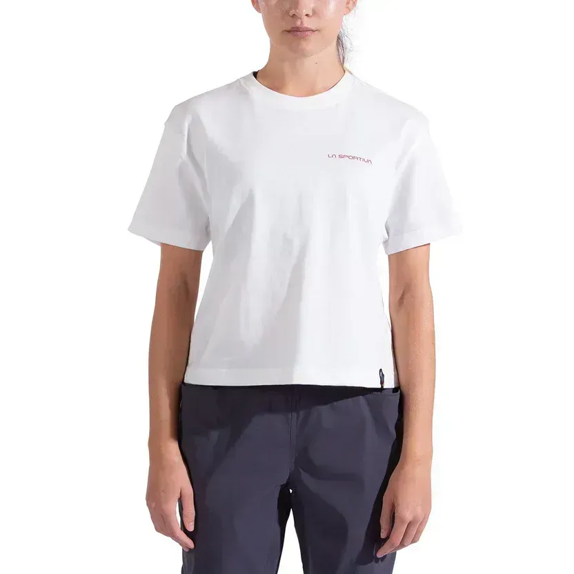 La Sportiva - Redgarden Crop T-Shirt Women's, Color: Chalk/Azalea, Size: XS