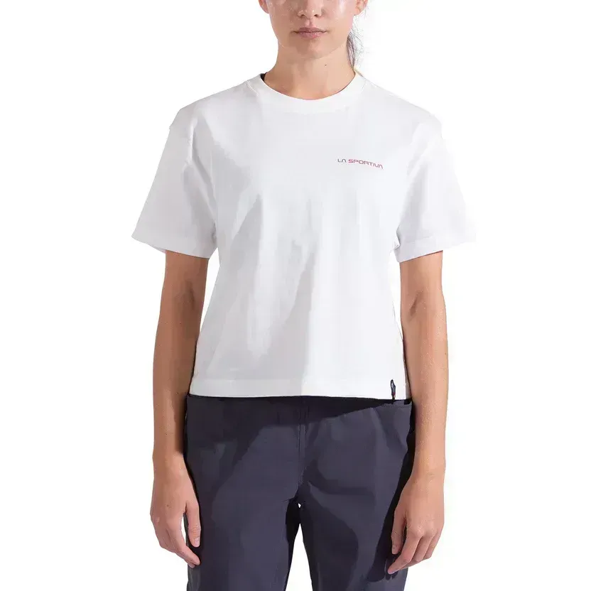 La Sportiva - Redgarden Crop T-Shirt Women's, Color: Chalk/Azalea, Size: XS