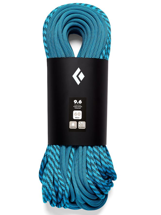 Black Diamond 9.6 mm Bi-Pattern Dry Rope 70m (Past Season), Length: 70 m
