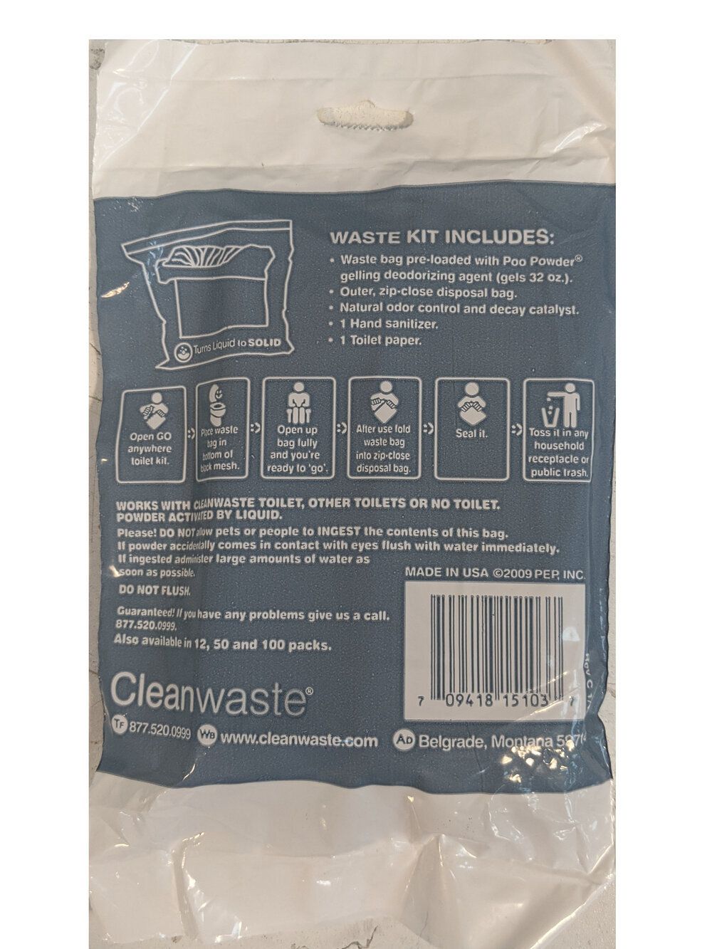 Wag Bag -- Go Anywhere Toilet Kit Wag Bag -- Go Anywhere Toilet Kit, Quantity: 4-Pack