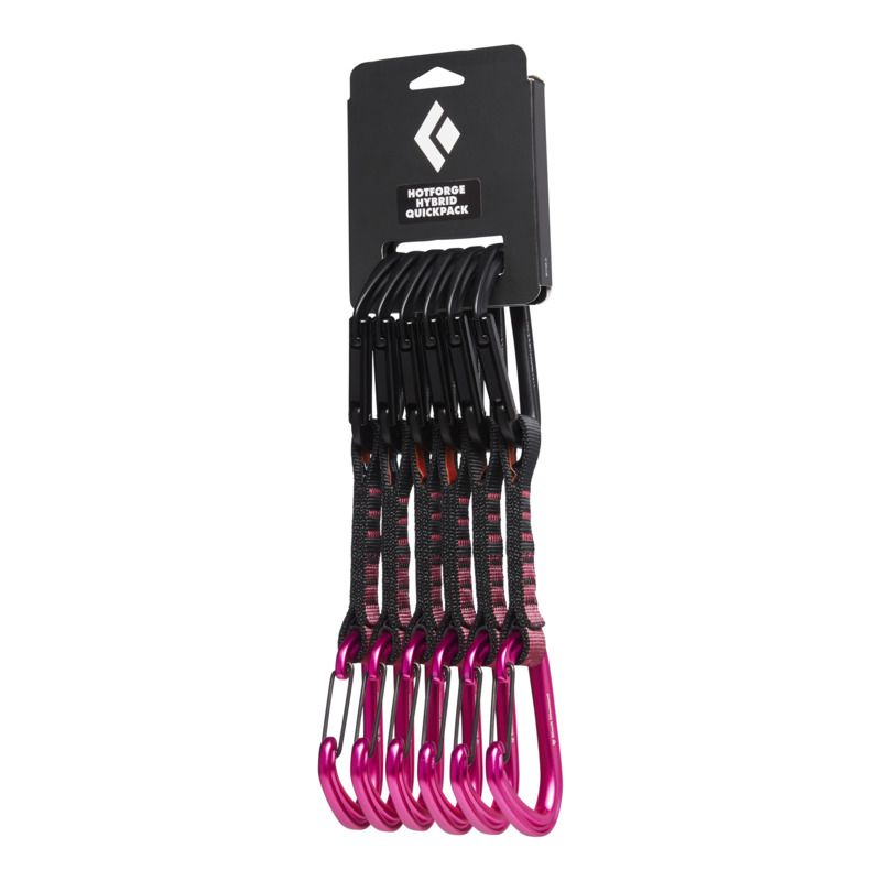 Black Diamond Hotforge Hybrid Quickdraw Set - 12 cm (x6) (Past Season), Color: Ultra-Pink