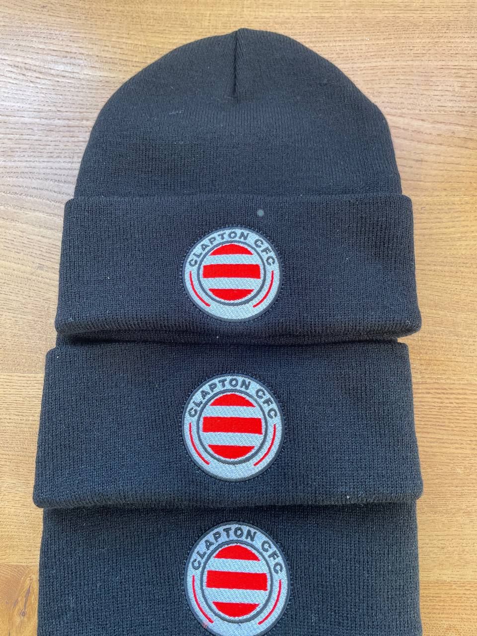 Clapton CFC black beanie hat