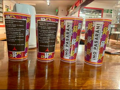 No Pasaran reusable pint cup