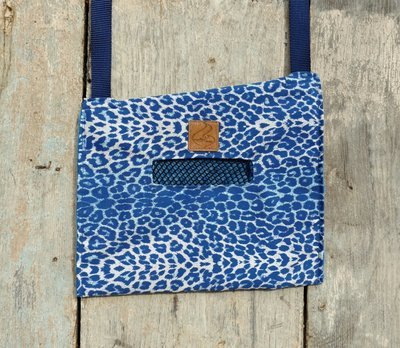 Blue Lep-Crossbody snake bag