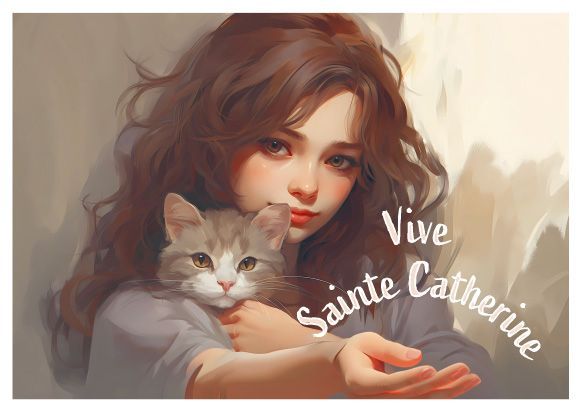 SAINTE CATHERINE FILLE ET SON CHAT SAINTE CATHERINE FILLE ET SON CHAT