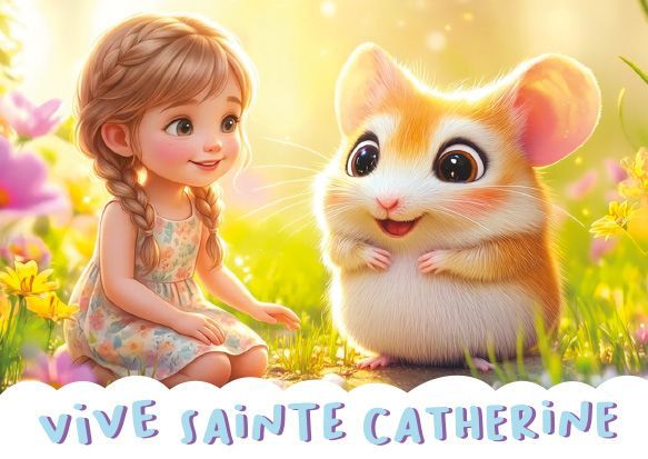 SAINTE CATHERINE FILLE ET SON HAMSTER