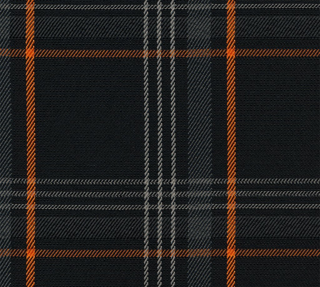 Black Plaid Insert Material ($105 per yard)