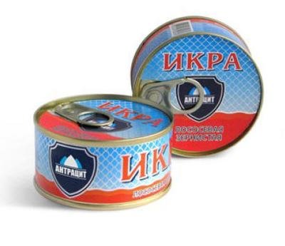 Икра лососевая зернистая ТМ «Антрацит» 120гр