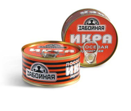 Икра лососевая зернистая ТМ «Забойная»120гр