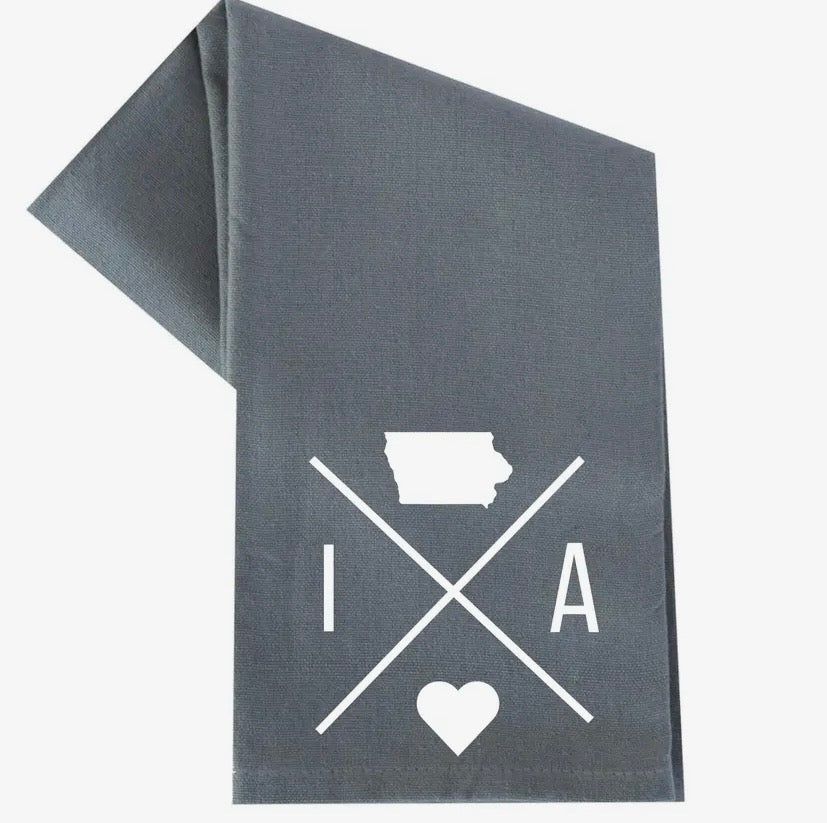 Iowa Heart Tea Towel