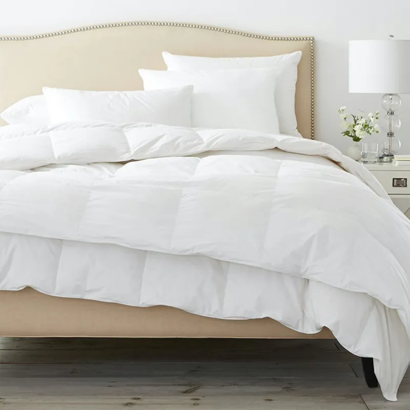 Luxury Duvet Insert T-235 combed cotton shell, double-needle stitching, institutional laundry
