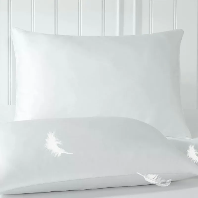Feather Pillow luxurious 42 oz fill, double needle stitching, resilient construction