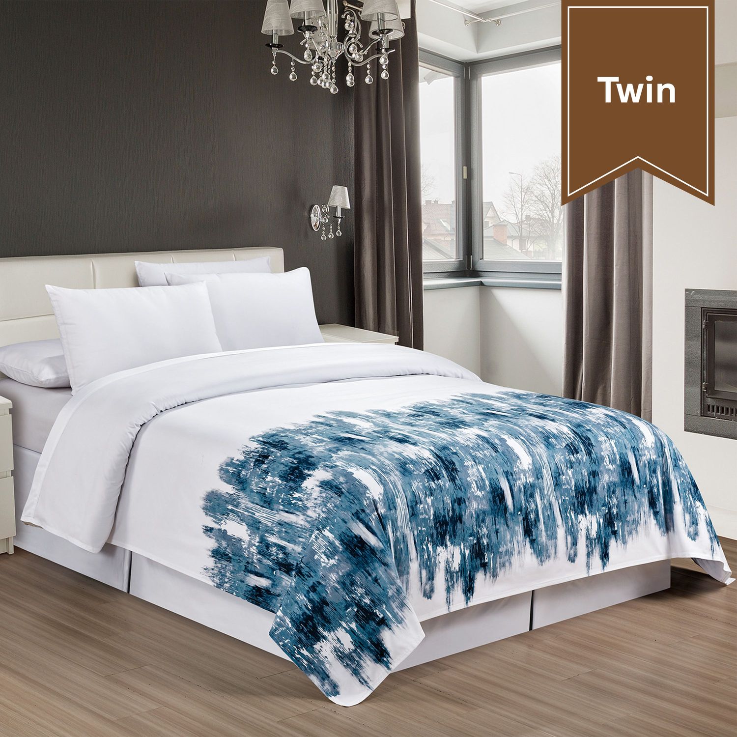 Contemporary Top Sheet - Urban Abstract - Twin - 68 x 96 - Case of 12