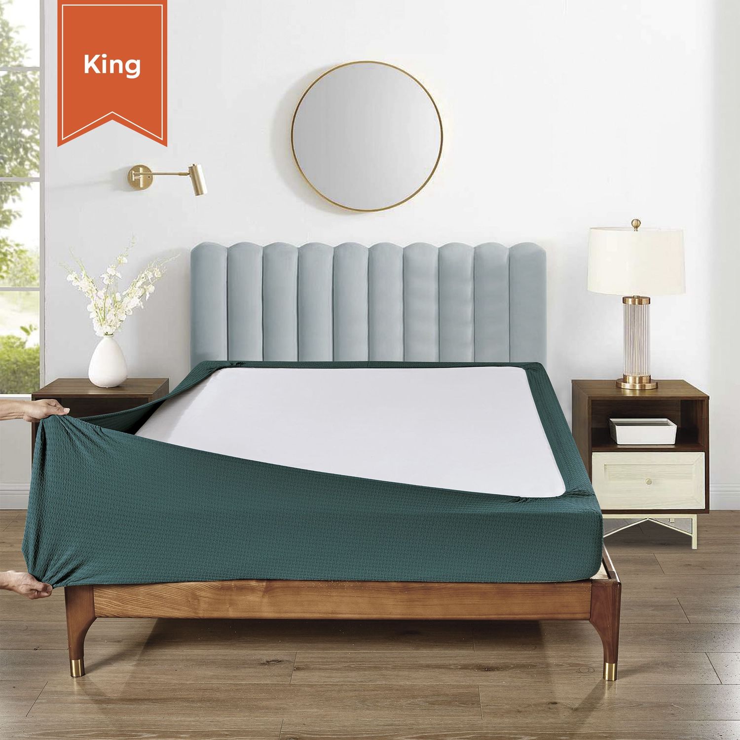 Stretchable Box Spring Wrap - Deep Sea - King - Case of 6