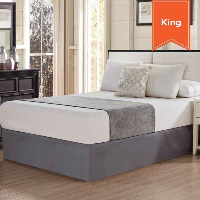 Chenille Bed Scarf - Castle Rock Gray - King - 26 x 108 - Case of 6