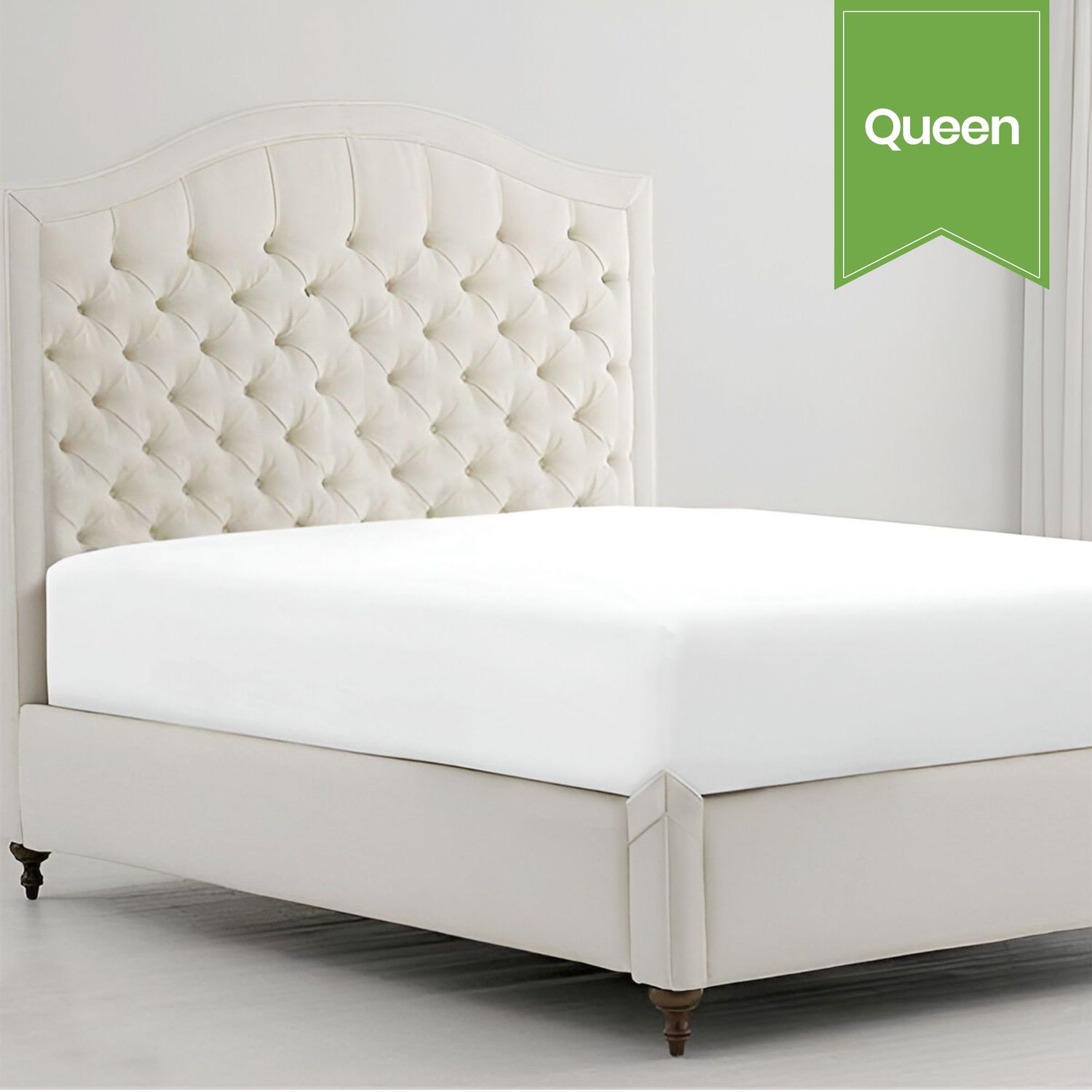 Forte T-250 Satin Weave Sheet - Queen - Fitted - 60 x 80 x 15 - Case of 24