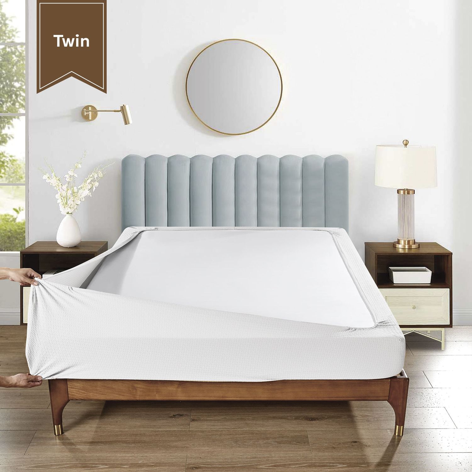 Stretchable Box Spring Wrap - Princess White - Twin - Case of 6