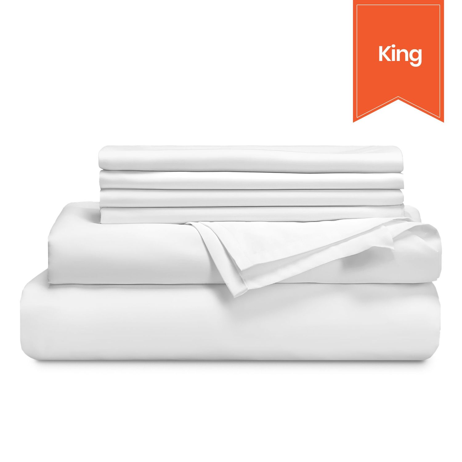 Ryotei T-300 Luxury Satin Sheet - King - Flat - 120 x 125 - Case of 12