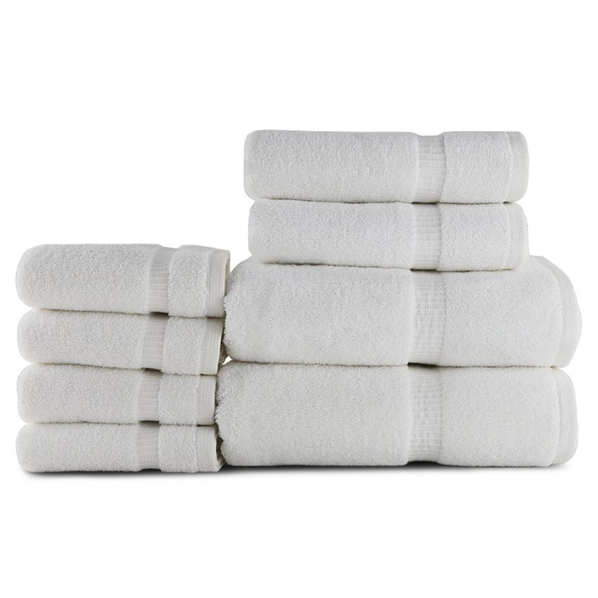 Belem Luxury 8-Piece Towel Sets - White - Case