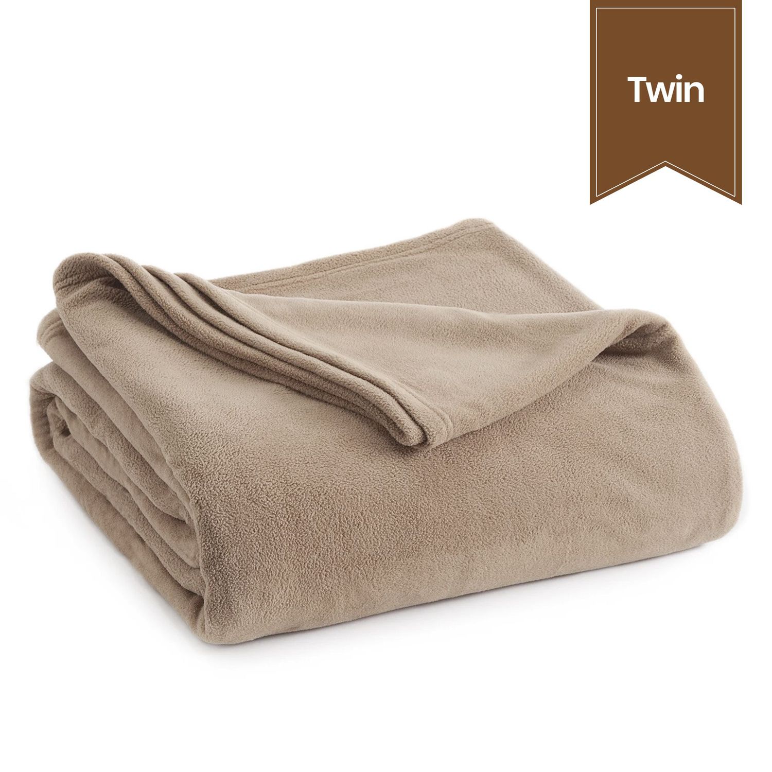 Budget Polyester Fleece Blanket - Twin - 66 x 90 - Case of 10