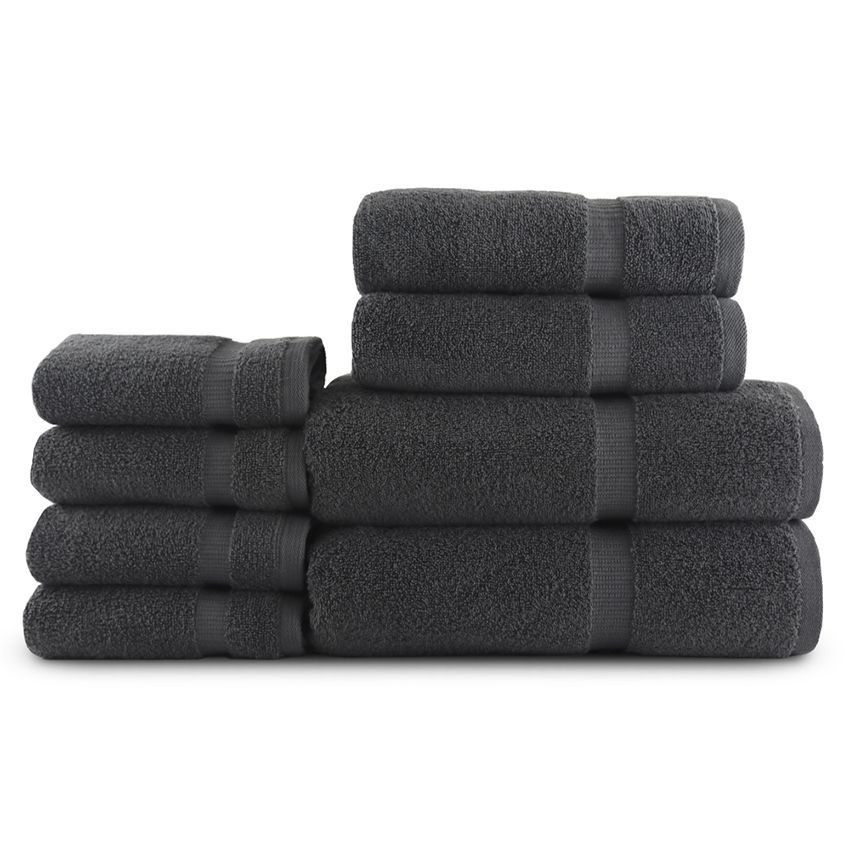 Belem Luxury 8-Piece Towel Sets - Castle Rock Gray - Case
