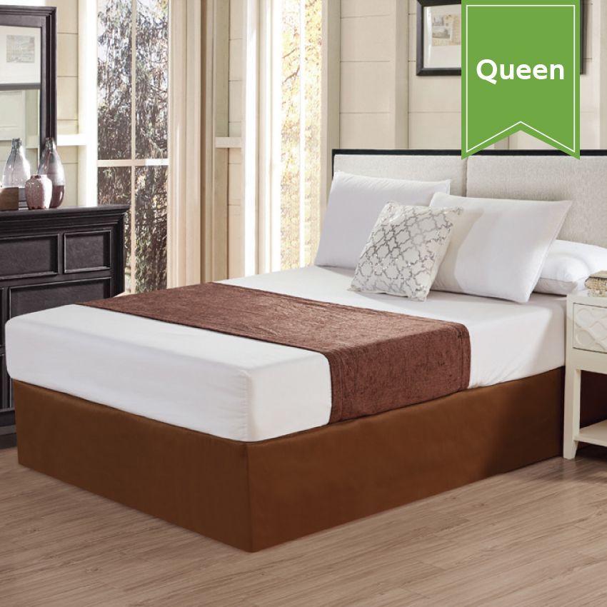 Chenille Bed Scarf - Brown - Queen - 26 x 94 - Case of 12
