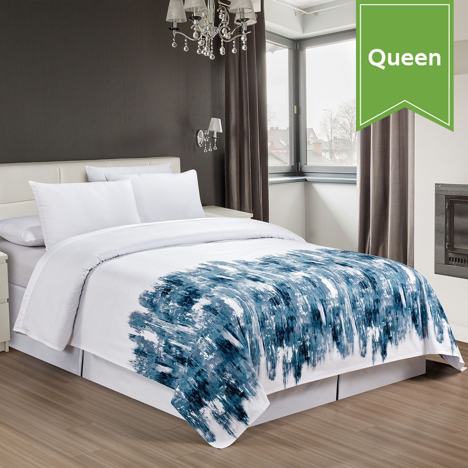 Contemporary Top Sheet - Urban Abstract - Queen - 94 x 96 - Case of 12