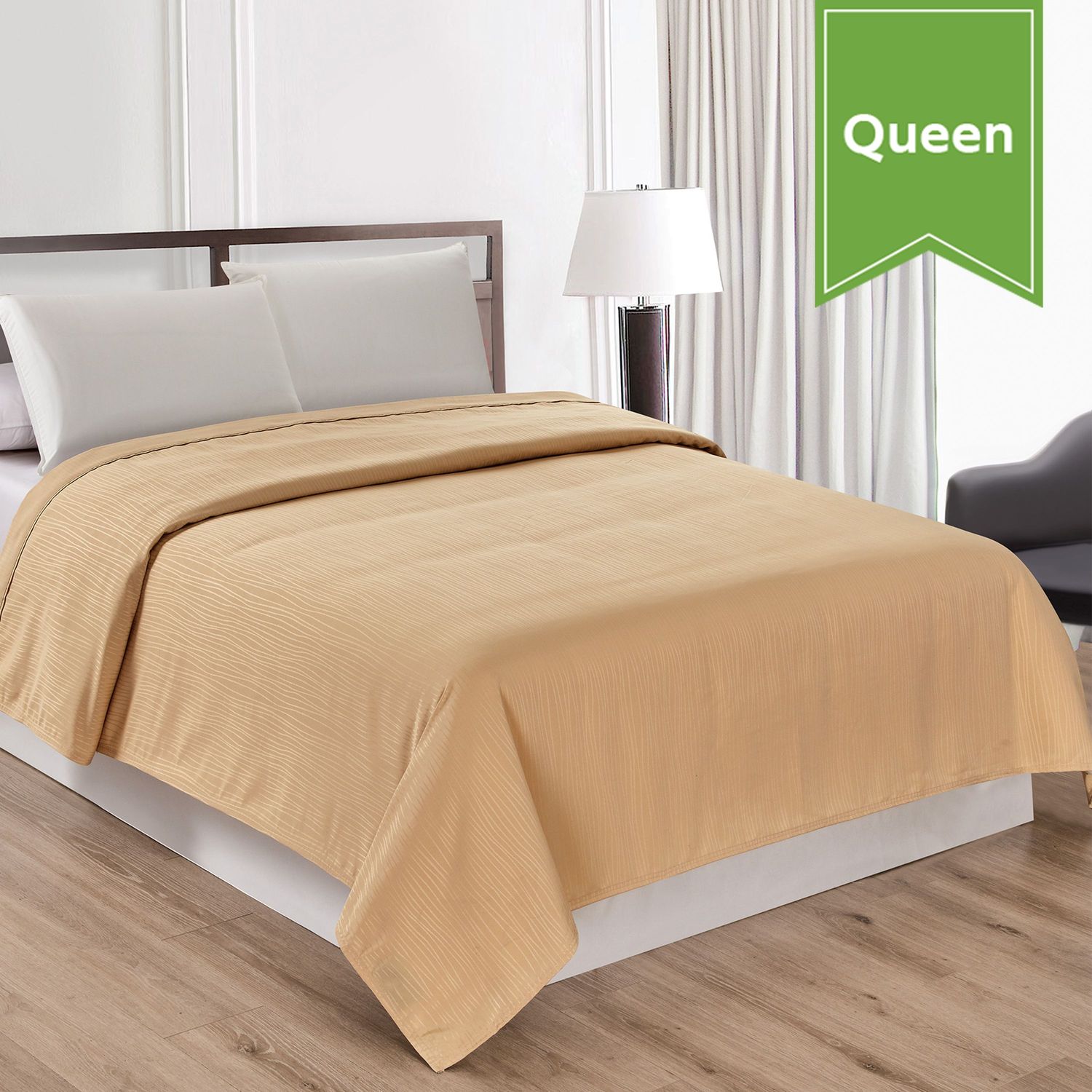 Water Streams Top Sheet - Gold - Queen - 94 x 96 - Case of 12