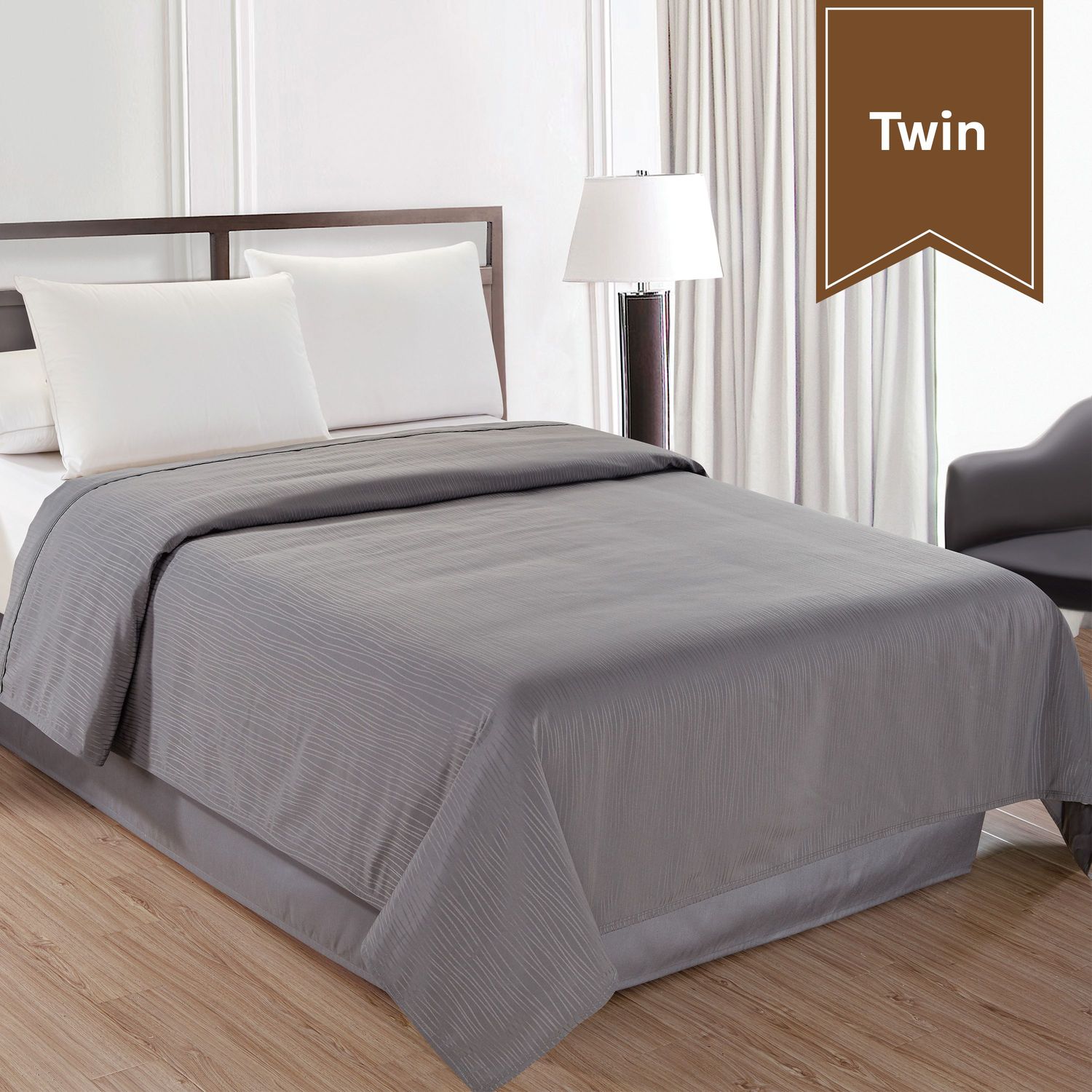 Water Streams Top Sheet - Castle Rock Gray - Twin/Full - 84 x 96 - Case of 12