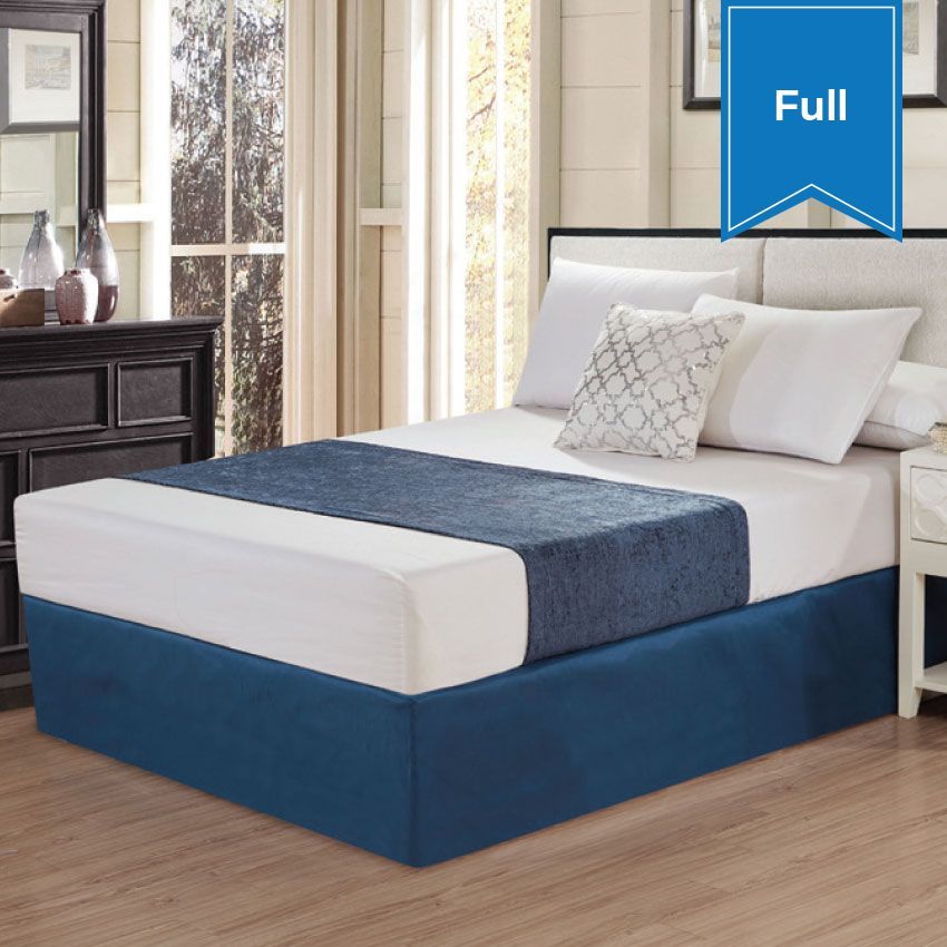 Chenille Bed Scarf - Poised Navy - Full - 26 x 85 - Case of 12
