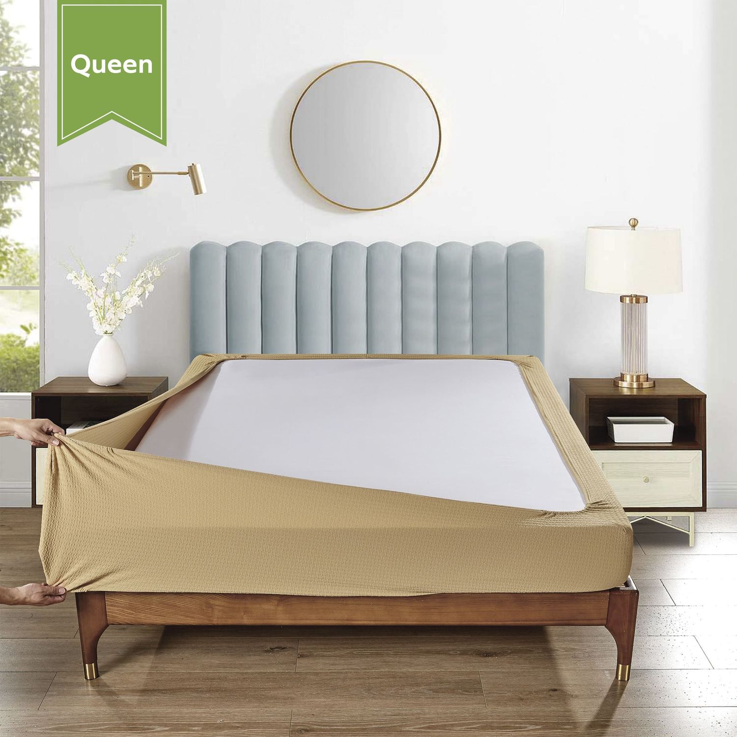 Stretchable Box Spring Wrap - Latte - Full/Queen - Case of 6