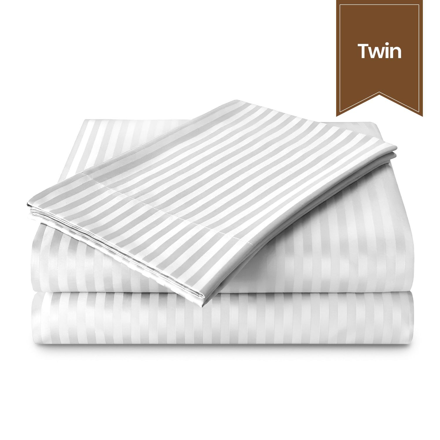 Swiss Stripe T-250 Sheet - Twin - Flat - 66 x 115 - Case of 24