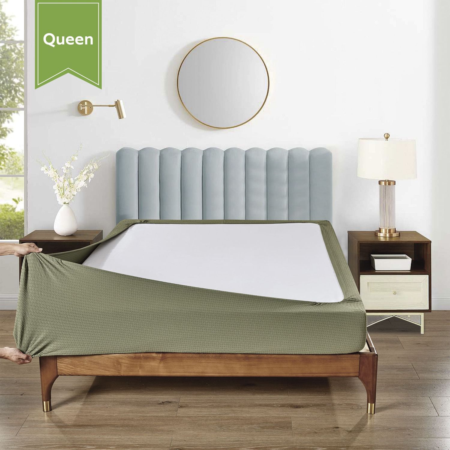 Stretchable Box Spring Wrap - Organic Green - Full/Queen - Case of 6