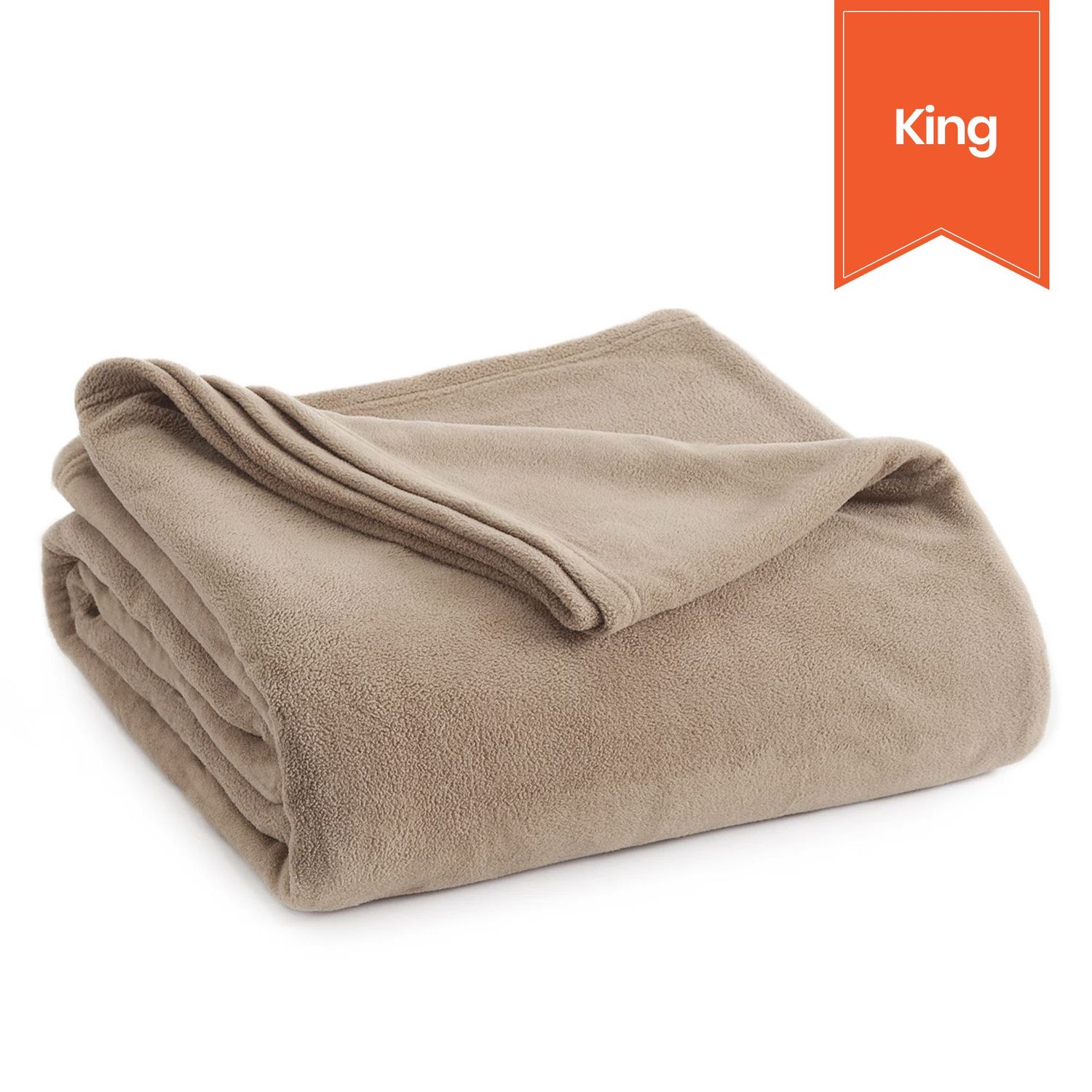 Budget Polyester Fleece Blanket - King - 110 x 90 - Case of 10