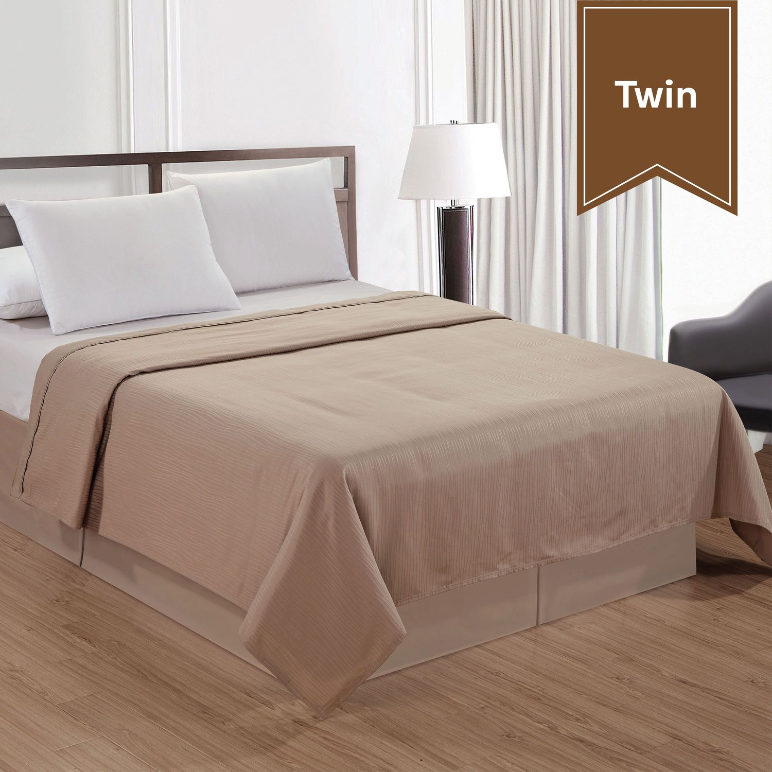 Water Streams Top Sheet - Coffee Mocha - Twin/Full - 84 x 96 - Case of 12