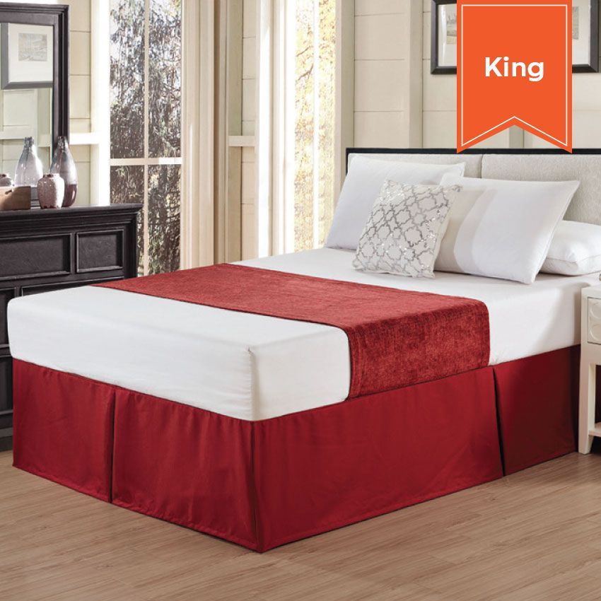Chenille Bed Scarf - Serene Merlot - King - 26 x 108 - Case of 6