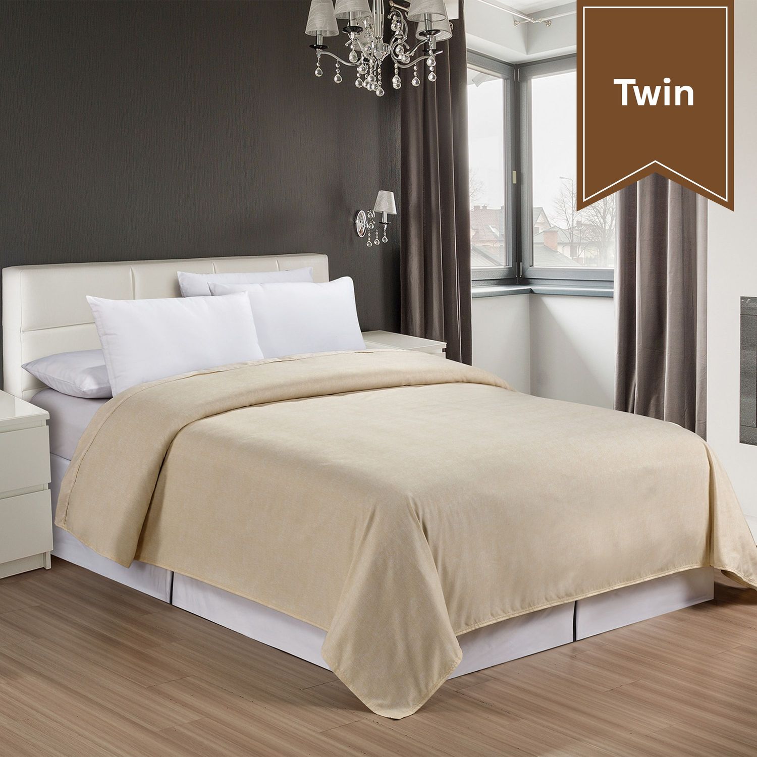 Classic Textured Top Sheet - Vintage Gold - Twin - 68 x 96 - Case of 12