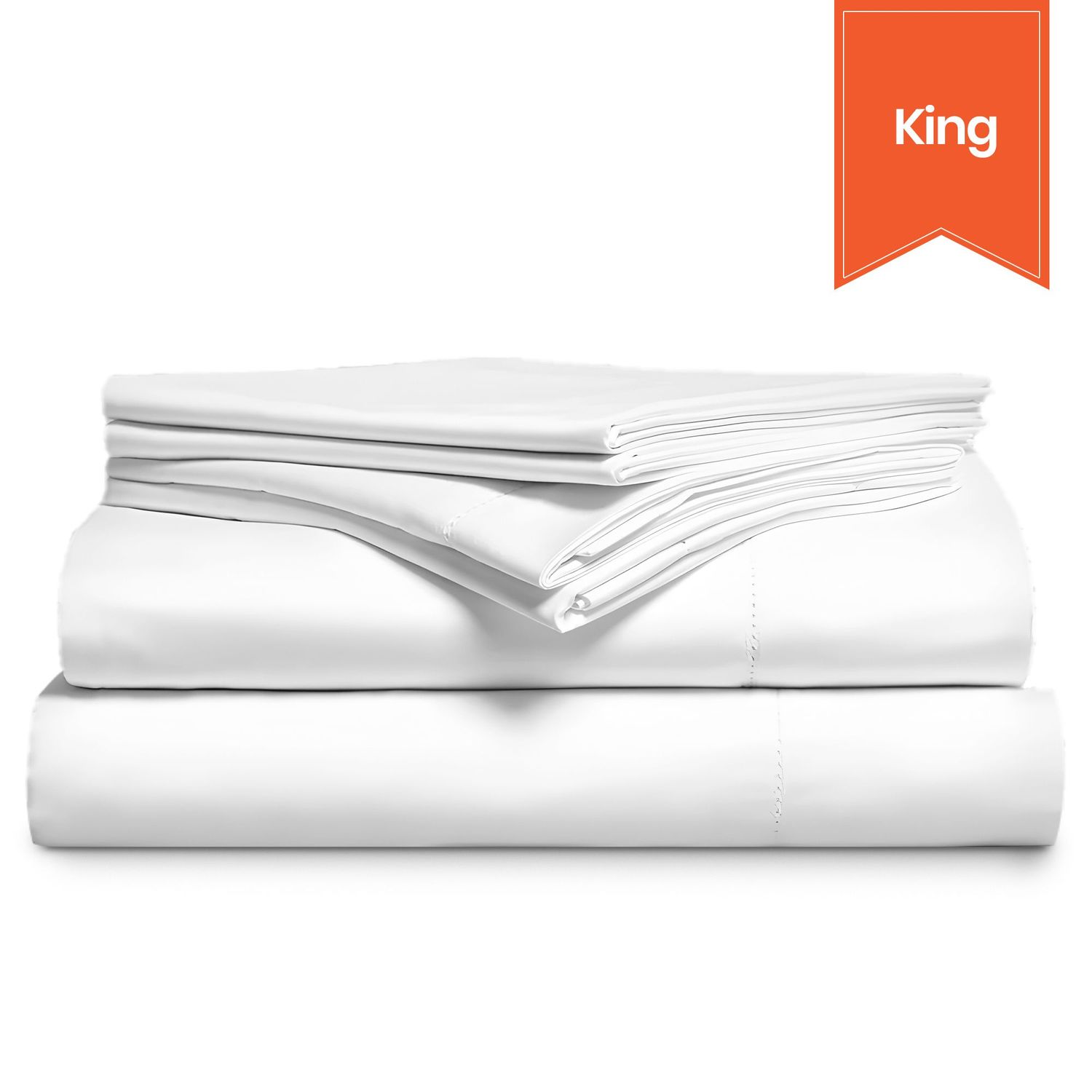 Forte T-250 Satin Weave Sheet - King - Flat - 114 x 120 - Case of 12