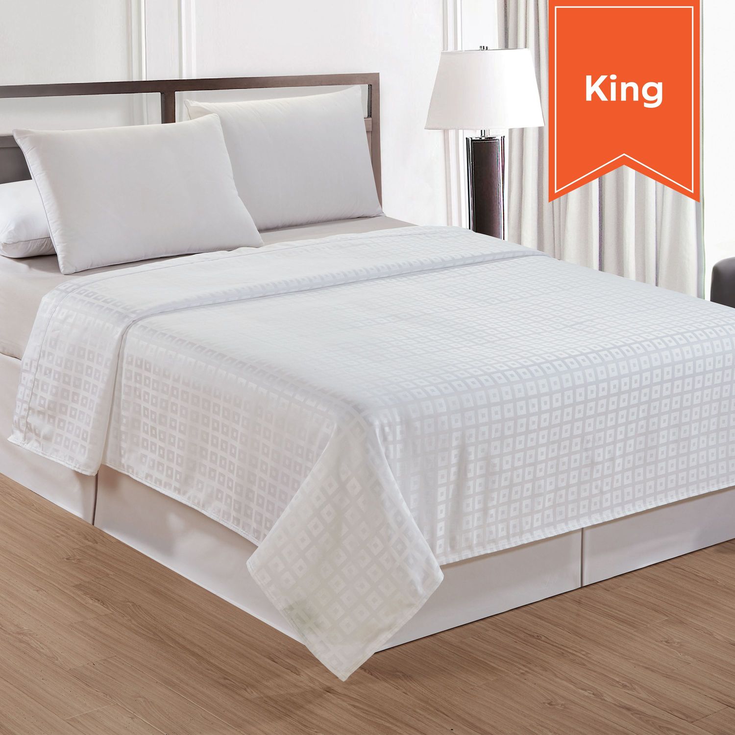 Top Sheet - Geometric Boxes - King - 108 x 96 - Case of 12