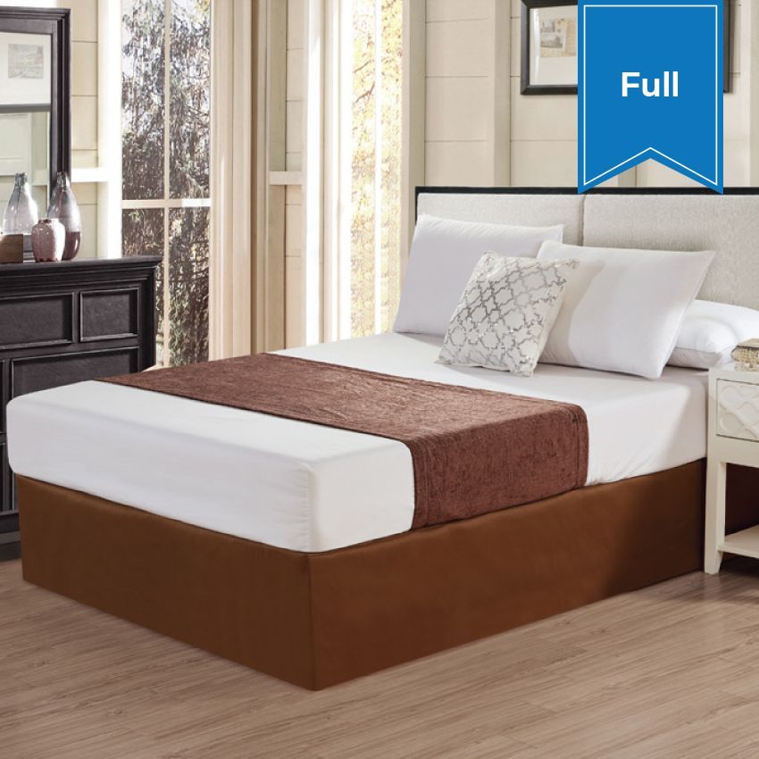 Chenille Bed Scarf - Brown - Full - 26 x 85 - Case of 12