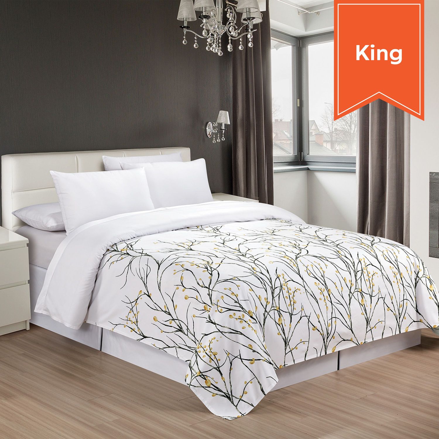 Contemporary Top Sheet - Midsummer Blooms - King - 112 x 96 - Case of 12